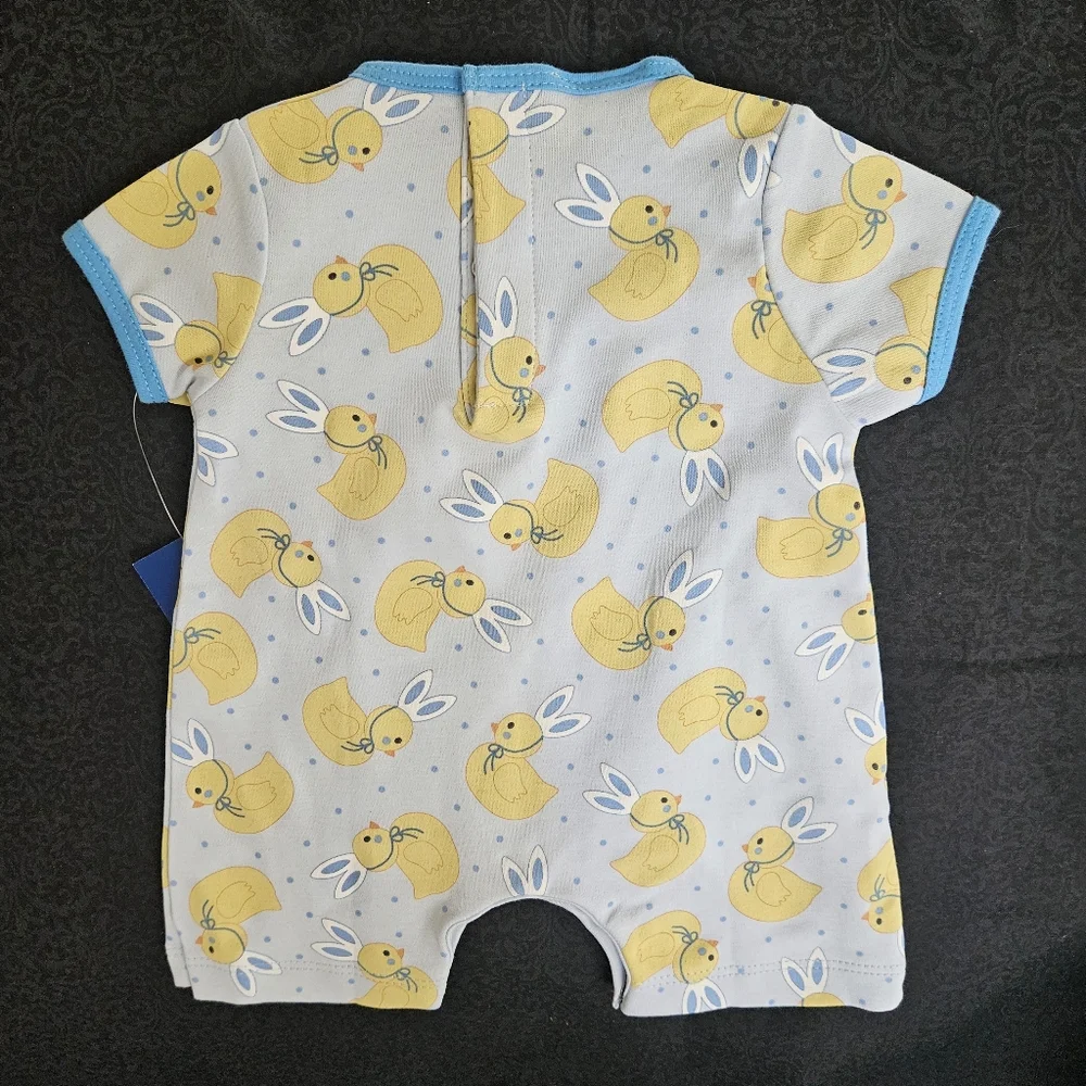 NWT "Mangnolia Baby Bunny Ears Printed Playsuit." 3 Months - Picture 5 of 8